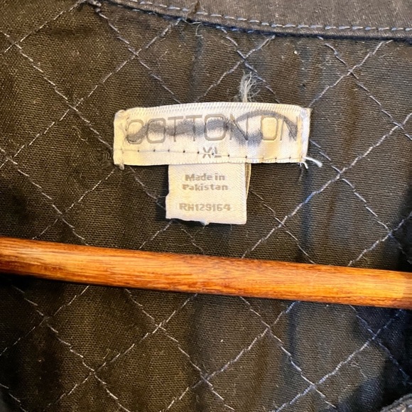 Cotton on black charcoal zip up moto jacket cropped long sleeve collared XL - Picture 5 of 7